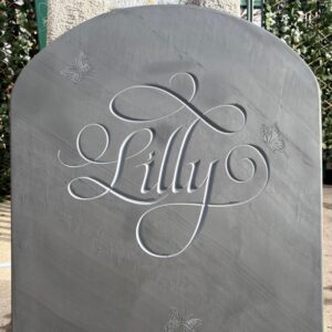 Welsh Slate Monolith Headstone
